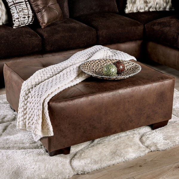 Gellhorn Brown Ottoman