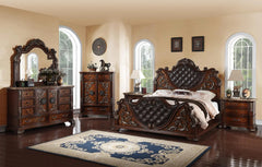 Santa Monica 6Pc Traditional Bedroom Set in Cherry Finish by Cosmos Furniture