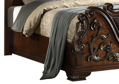 Santa Monica 6Pc Traditional Bedroom Set in Cherry Finish by Cosmos Furniture