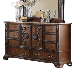 Santa Monica 6Pc Traditional Bedroom Set in Cherry Finish by Cosmos Furniture