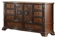 Santa Monica 6Pc Traditional Bedroom Set in Cherry Finish by Cosmos Furniture