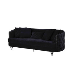 Sasha Modern Sofa and Loveseat in Velvet by Galaxy Furniture