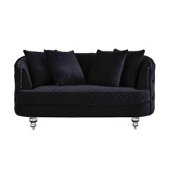 Sasha Modern Sofa and Loveseat in Velvet by Galaxy Furniture