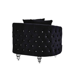 Sasha Modern Sofa and Loveseat in Velvet by Galaxy Furniture