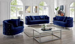 Sasha Modern Sofa and Loveseat in Velvet by Galaxy Furniture