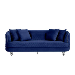 Sasha Modern Sofa and Loveseat in Velvet by Galaxy Furniture
