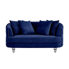 Sasha Modern Sofa and Loveseat in Velvet by Galaxy Furniture