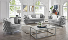Sasha Modern Sofa and Loveseat in Velvet by Galaxy Furniture