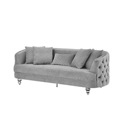 Sasha Modern Sofa and Loveseat in Velvet by Galaxy Furniture