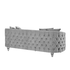 Sasha Modern Sofa and Loveseat in Velvet by Galaxy Furniture