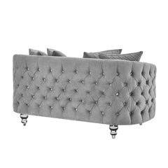 Sasha Modern Sofa and Loveseat in Velvet by Galaxy Furniture