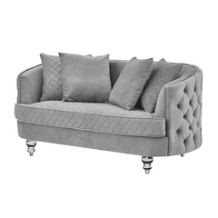 Sasha Modern Sofa and Loveseat in Velvet by Galaxy Furniture