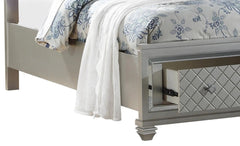 Shiney 6Pc Contemporary Bedroom Set in Silver Finish by Cosmos Furniture