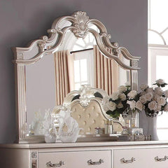 Sonia 6Pc Contemporary Bedroom Set in Silver Finish by Cosmos Furniture