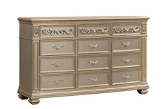 Valentina 6Pc Traditional Bedroom Set in Gold Finish by Cosmos Furniture