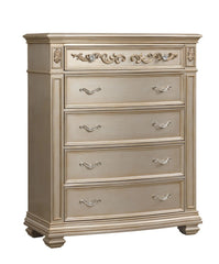 Valentina 6Pc Traditional Bedroom Set in Gold Finish by Cosmos Furniture