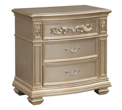 Valentina 6Pc Traditional Bedroom Set in Gold Finish by Cosmos Furniture