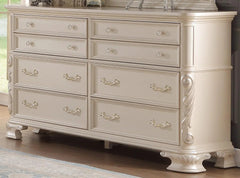 Victoria 6Pc Traditional Bedroom Set in Off-White Finish by Cosmos Furniture