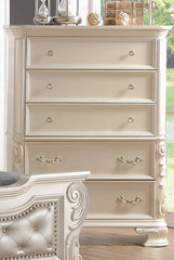 Victoria 6Pc Traditional Bedroom Set in Off-White Finish by Cosmos Furniture