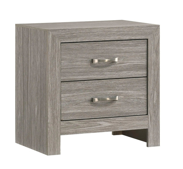 Yasmine White 6Pc Modern Bedroom Set in Gray Finish by Cosmos Furniture