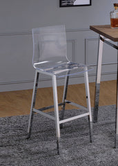 Acme Furniture Nadie Bar Chair in Chrome (Set of 2) 72597