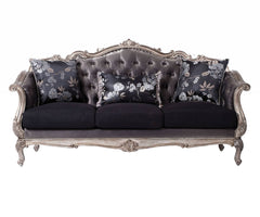 Acme Chantelle Sofa w/3 Pillows in Antique Platinum 51540