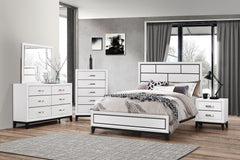 Akerson Chalk White Panel Bedroom Set