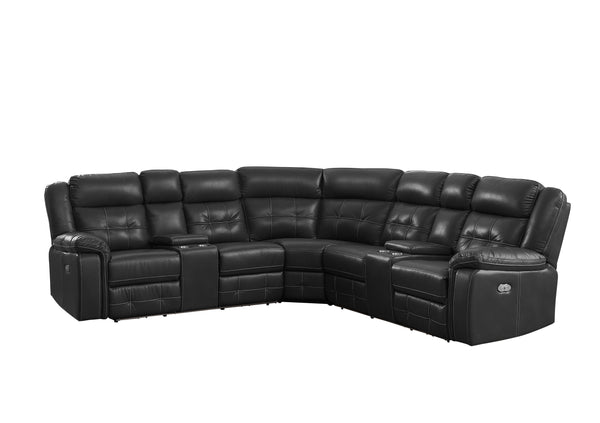 Amazon Black LED Power Reclining Sectional