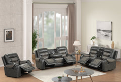 Ashley Two-Tone Gray Oversized 3-Piece Reclining Living Room Set