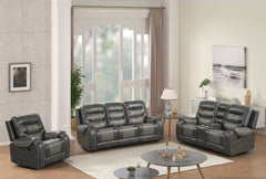 Ashley Two-Tone Gray Oversized 3-Piece Reclining Living Room Set