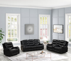 Ashley Black Oversized 3-Piece Reclining Living Room Set
