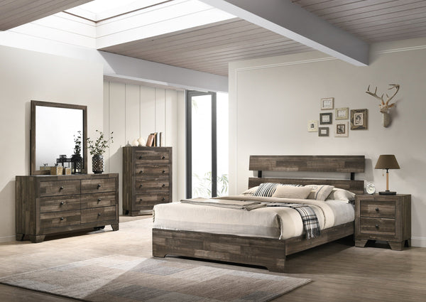 Atticus Brown Platform Bedroom Set