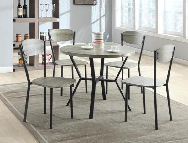 Blake Gray 5-Piece Round Dining Set