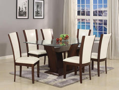 Camelia White-Espresso Rectangular Dining Set