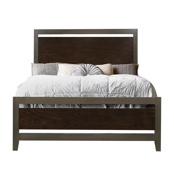 Acme Furniture Charleen King Panel Bed in Rich Walnut