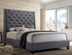 Chantilly Gray Upholstered Queen Bed