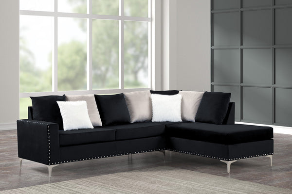 Cindy Neo Black Reversible Sectional