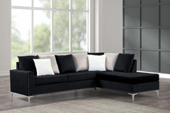 Cindy Neo Black Reversible Sectional