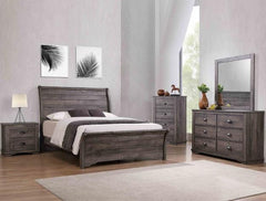 Coralee Gray King Sleigh Bed