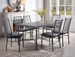 Devar Gray Metal Dining Set