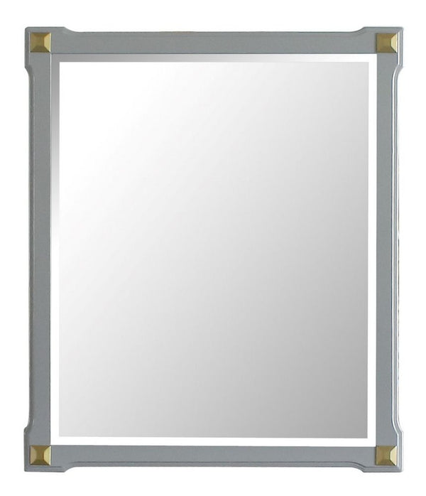 Acme Furniture House Marchese Mirror in Pearl Gray 28864