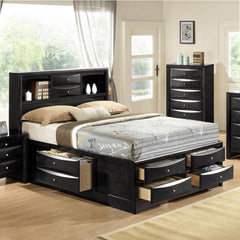 Emily Black Queen Storage Platform Bed