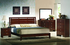 Evan Cherry Panel Bedroom Set