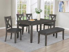 Favella Dark Gray Dining Room Set