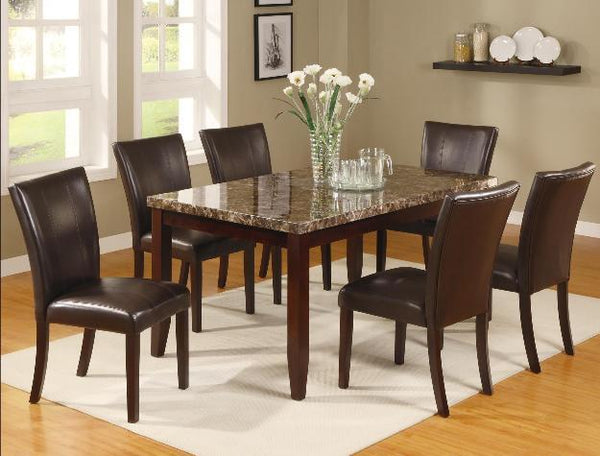 Ferrara Brown Faux Marble Dining Table
