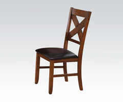 Acme Apollo X-Back Side Chair (Set of 2) in Walnut 70003