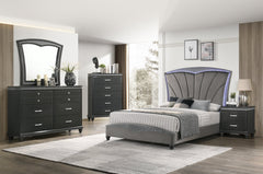 Frampton Gray LED Platform Bedroom Set