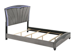 Frampton Gray Queen LED Platform Bed