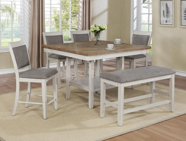 Fulton White Counter Height Bench