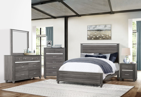 Gaston Gray Panel Bedroom Set